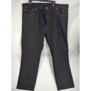Levis Jeans Mens 42x30 Black Denim 505  Straight Leg Red Tab